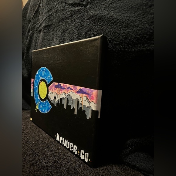 Original Art By Colorado Artist Acrylic Paint On Unframed Canvas 11 X 14 - Picture 5 of 9